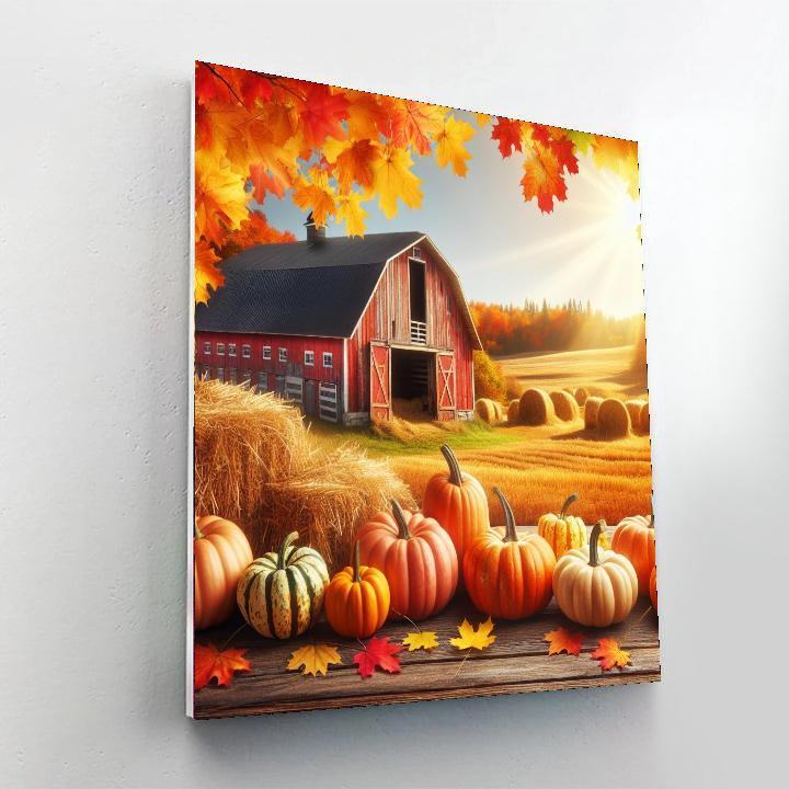 Autumn Harvest Barnyard Numbered Painting Kits