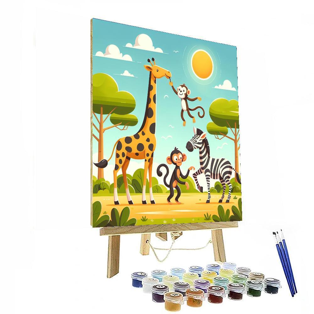 Colorful Zoo Adventure Number Painting