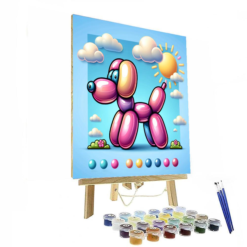 Happy Balloon Animal Paint By Color