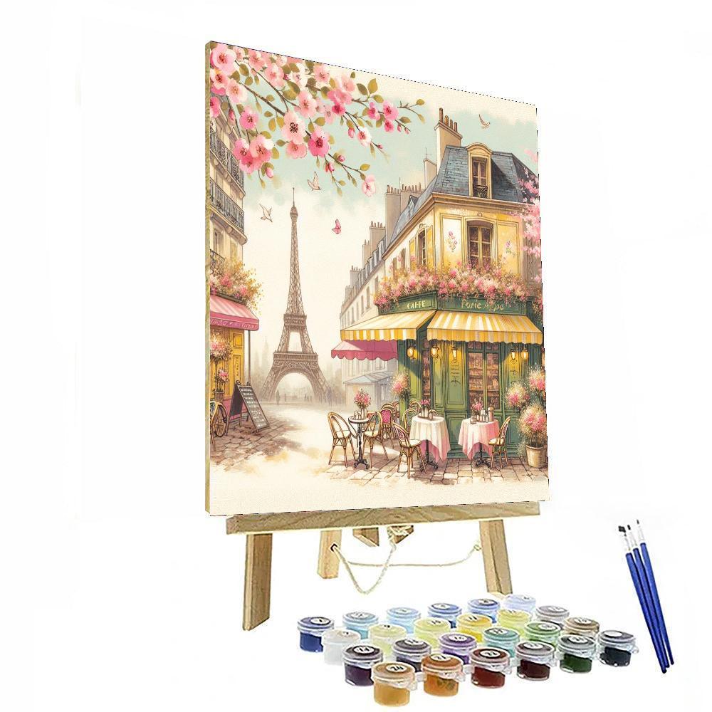 Charming Vintage Parisian Cafe Paint By Numbers
