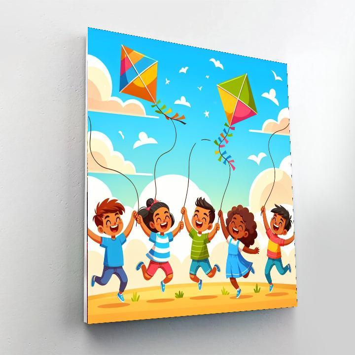 Whimsical Sky Adventure Paint By Numbers Art