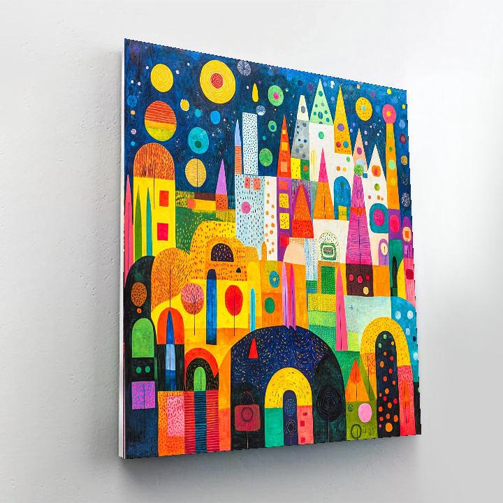 Paul Klee Inspired Euphoric Patterns  Painting Number Kit