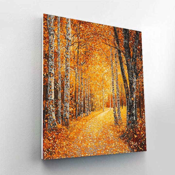 Gustav Klimt Inspired Charming Autumn Woods  Paint By Numbers Kits