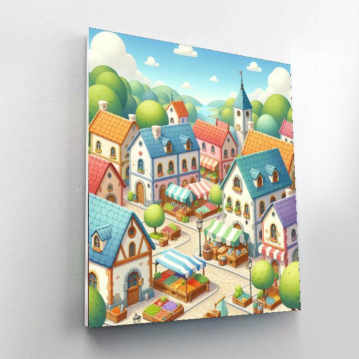 Magical Village Numbered Painting Kits