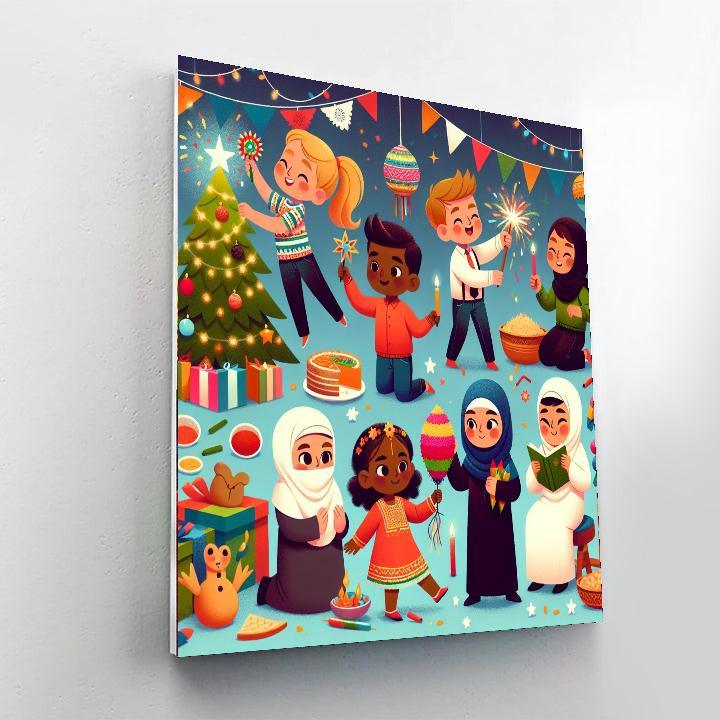 Vibrant Holiday Adventure Number Painting