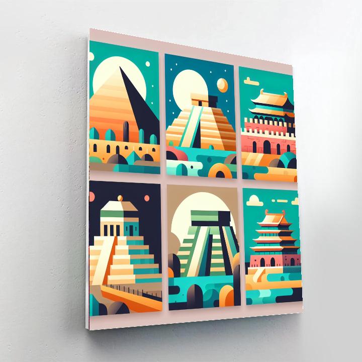 Historical Wonders Tour Numbered Painting Kits