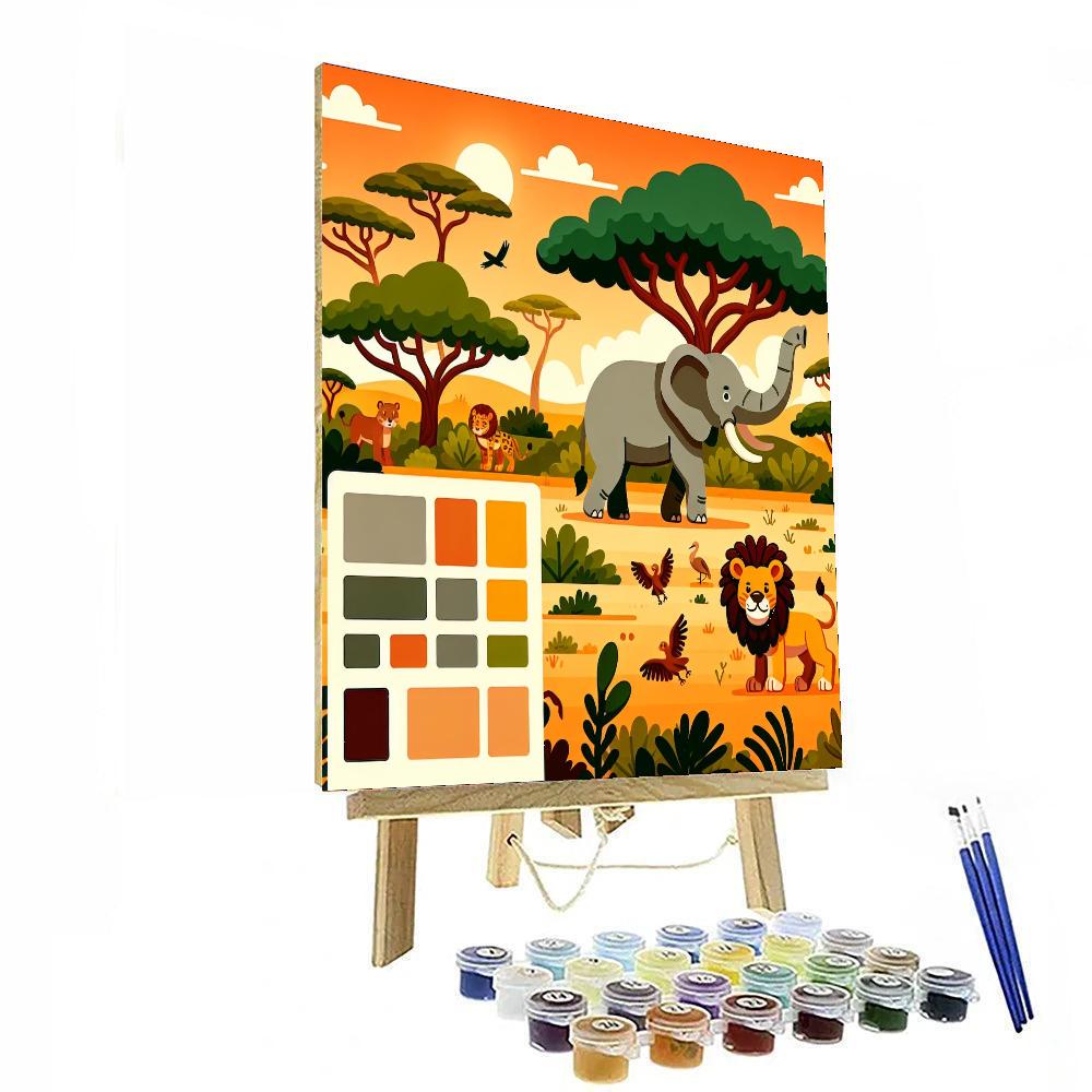 Sunlit Savannah Adventure Numbered Painting Kits
