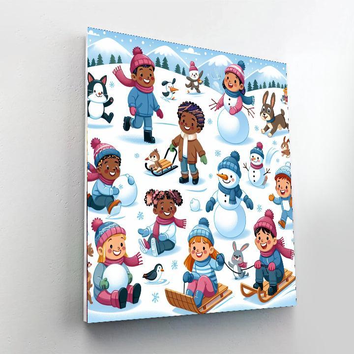 Giggly Snowy Adventures DIY Paint By Numbers