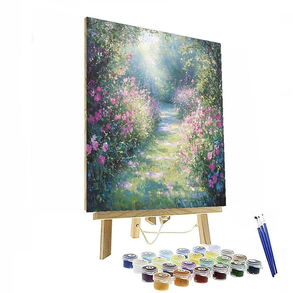 Claude Monet Inspired Victorian Garden Dreamscape  Paint By Numbers