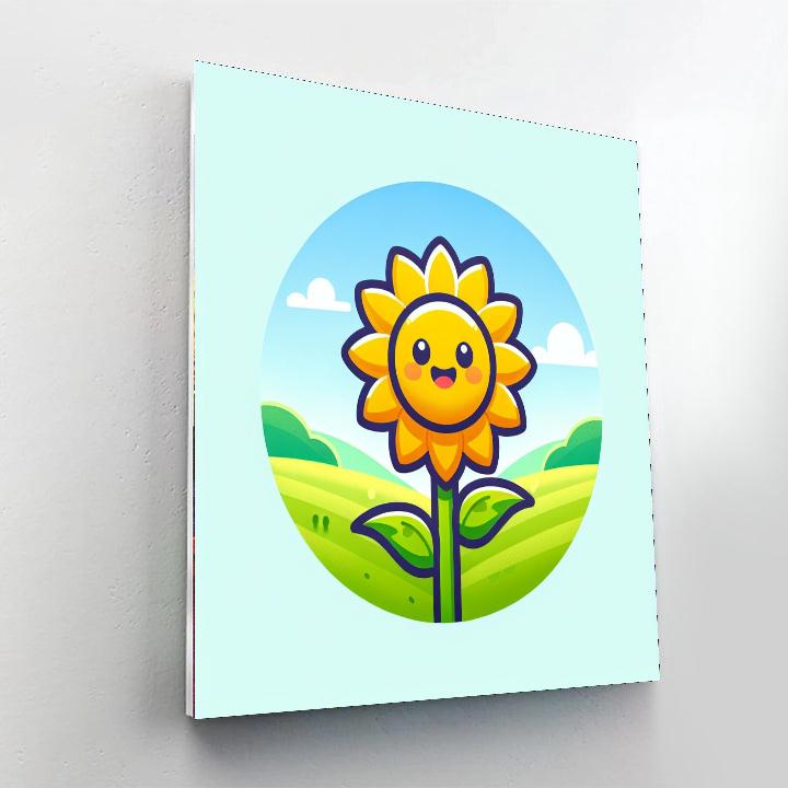 Jovial Sunflower Painting By Numbers Kit