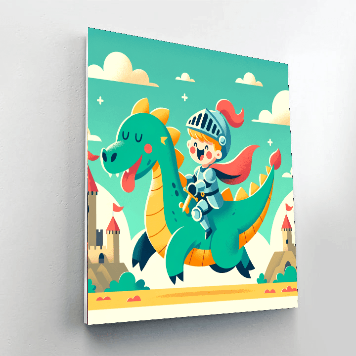 Knight's Dragon Companion Numbered Painting Kits