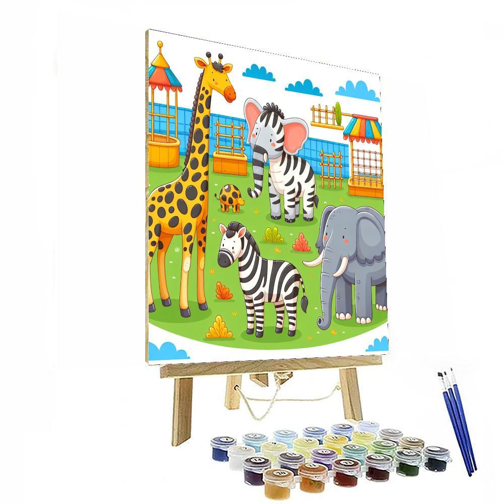 Zoo Adventure Paint By Numbers Art