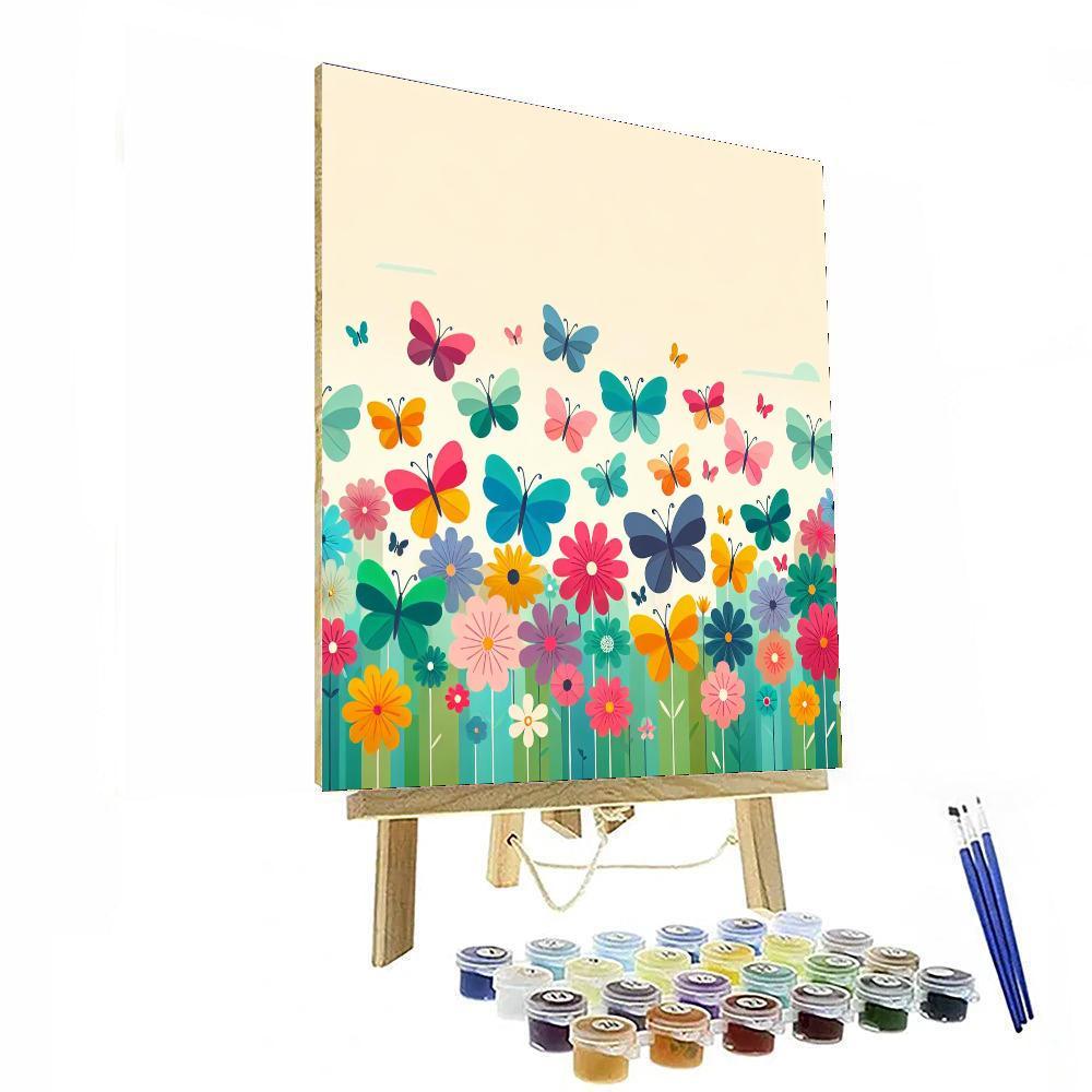 Blissful Butterfly Ballet Number Painting