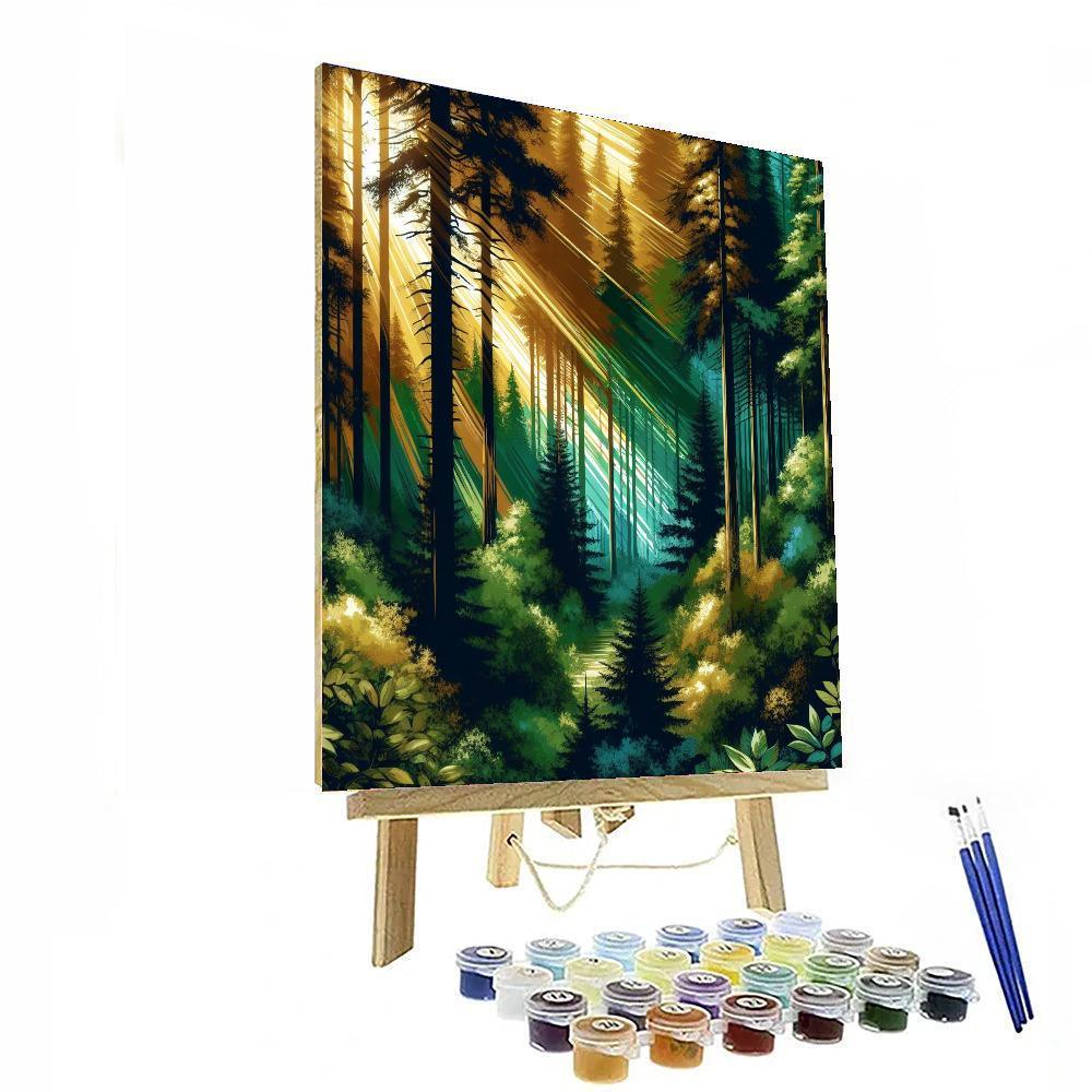 Lush Forest Enclave Paint By Color