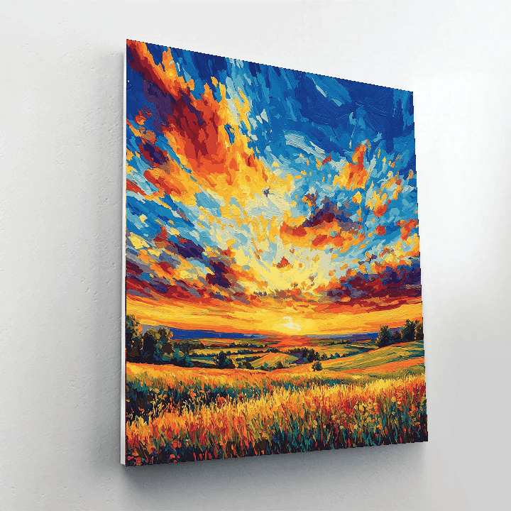 Vincent Van Gogh Inspired Summer Sunsets  Paint By Color