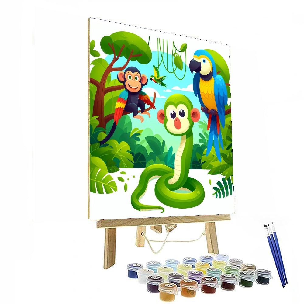 Joyful Rainforest Ramble Number Painting