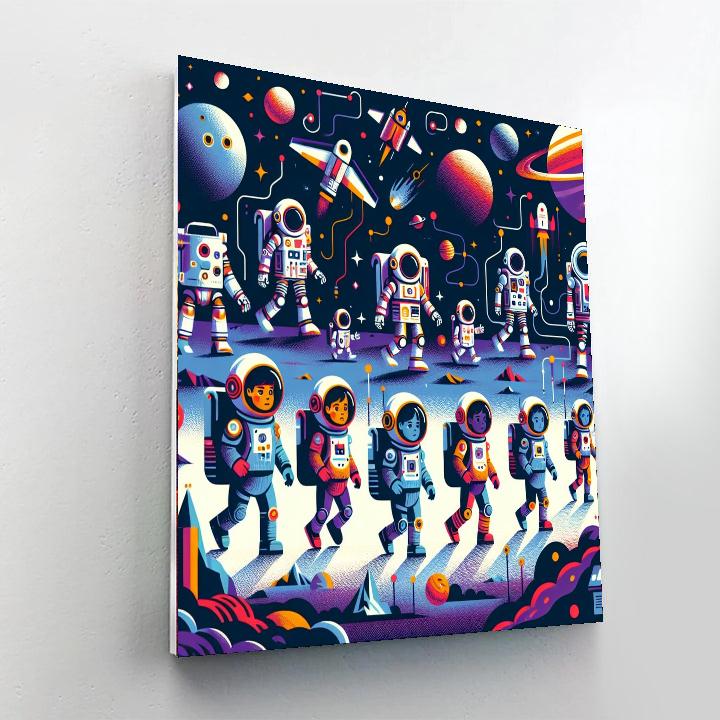 Galactic Guardian Adventure Paint By Numbers Art