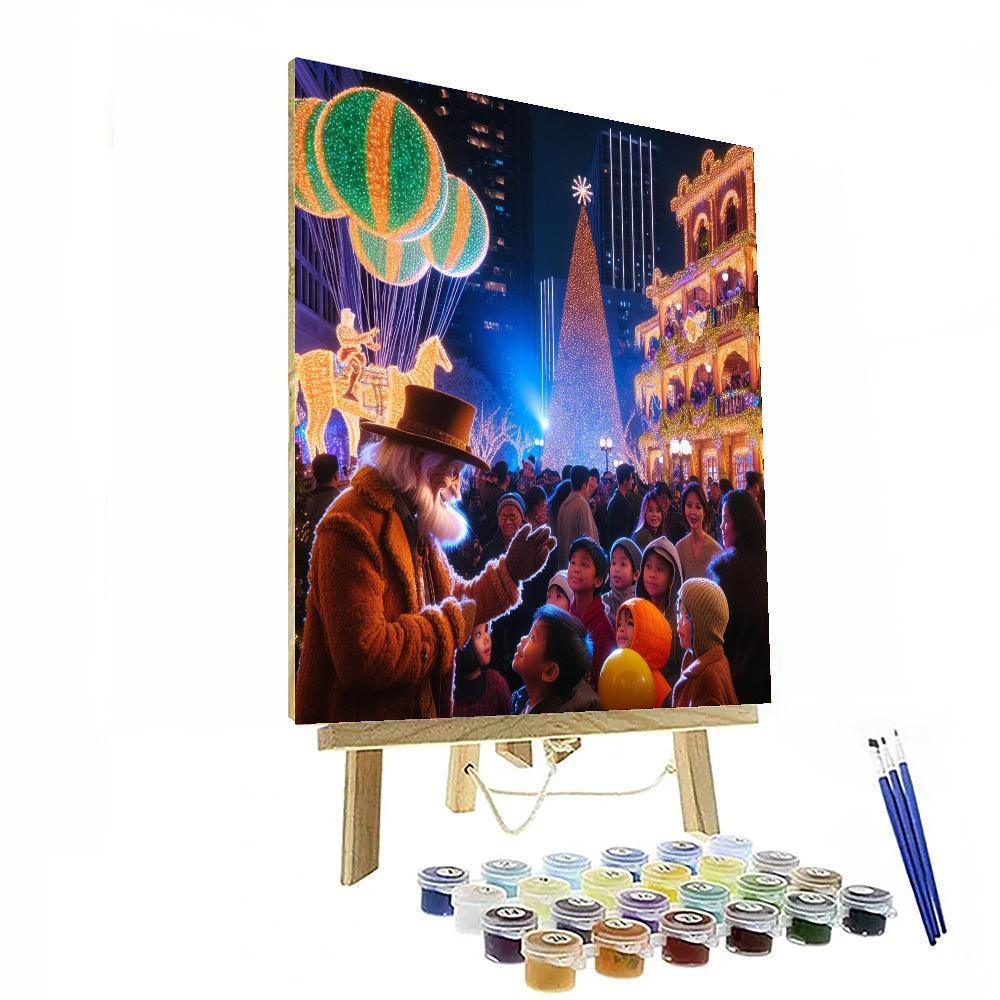 Sundance Square Parade Of Lights - Texas Painting By Numbers Kit