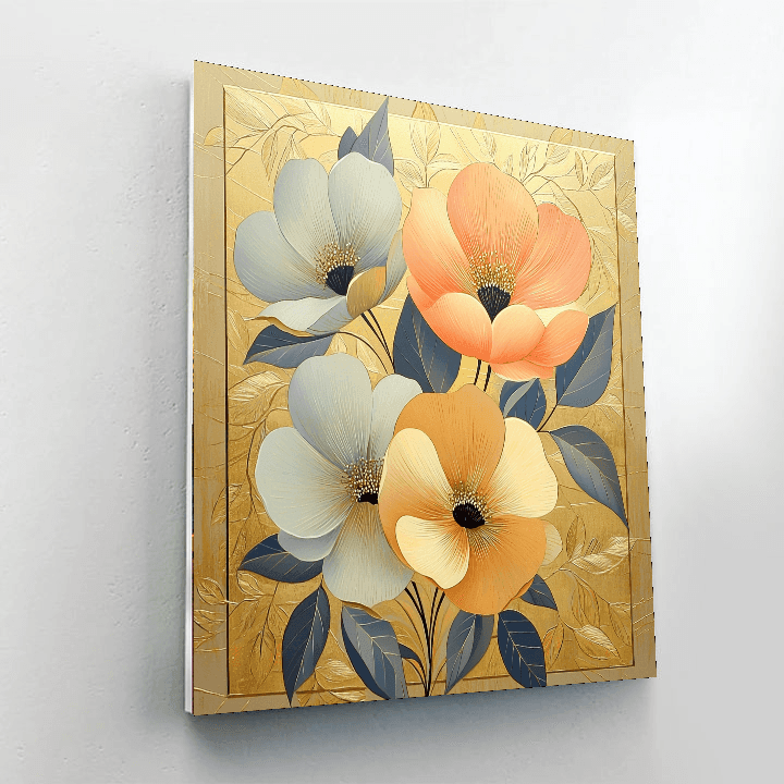Tamara De Lempicka Inspired Deco Floral Fantasy  Paint By Number
