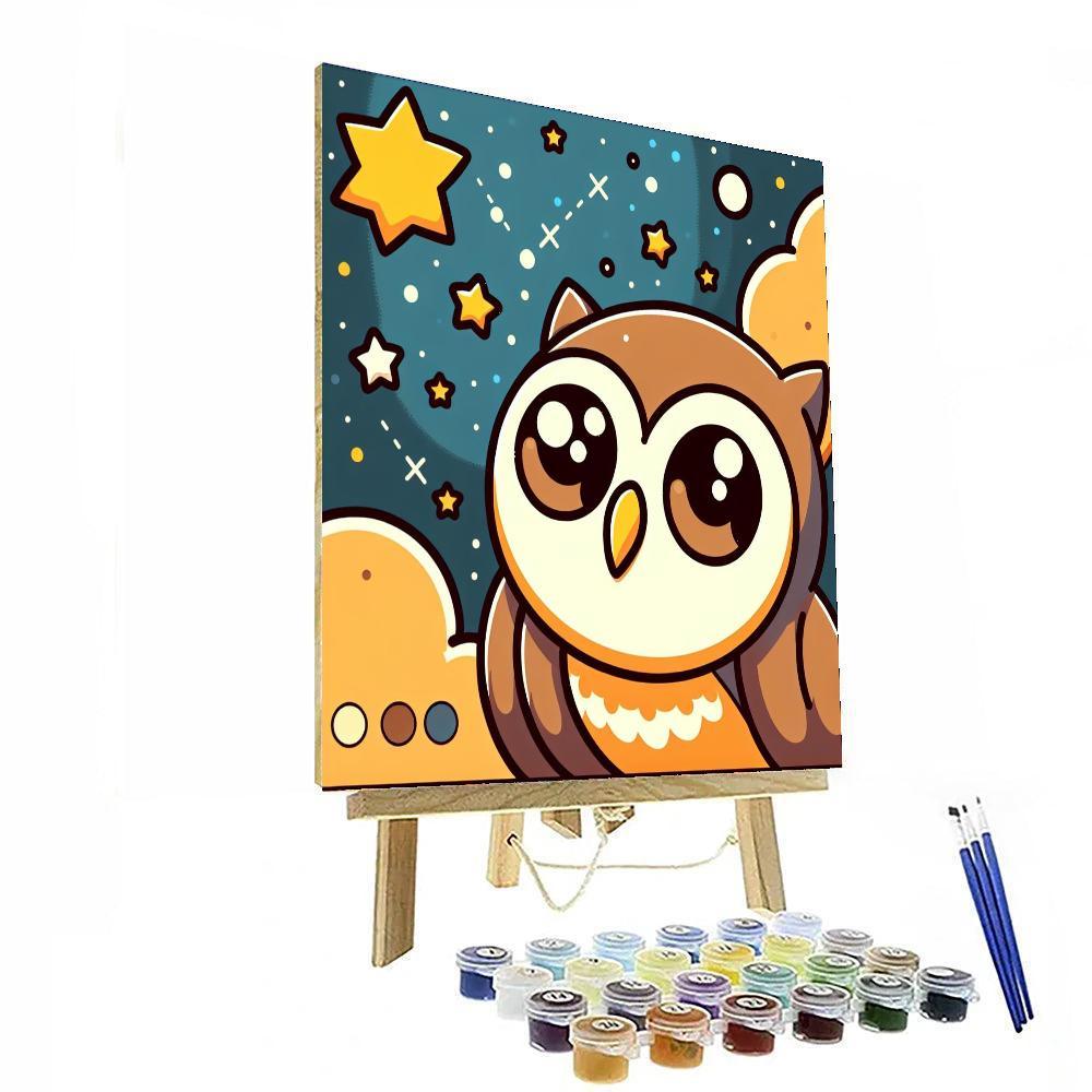 Starstruck Owls Paint By Numbers Art