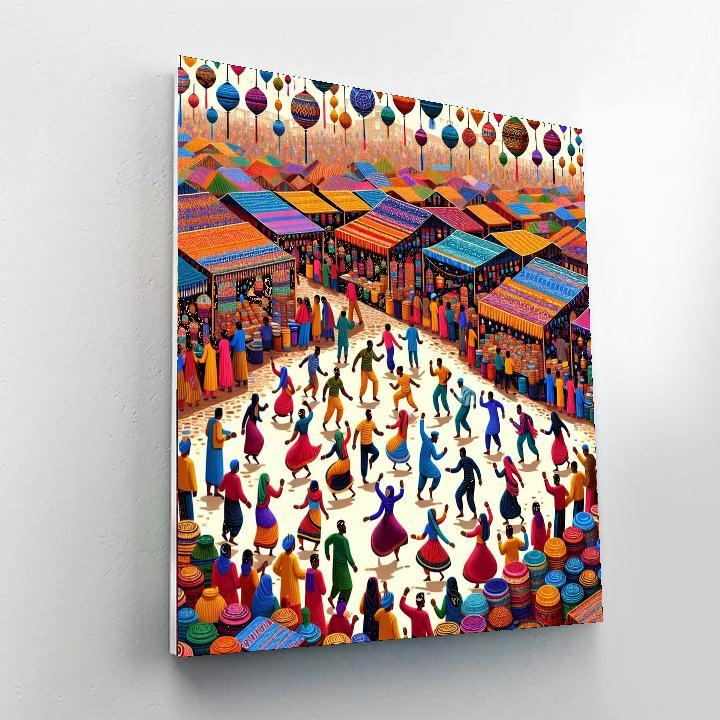 Vibrant Village Festival Paint By Numbers