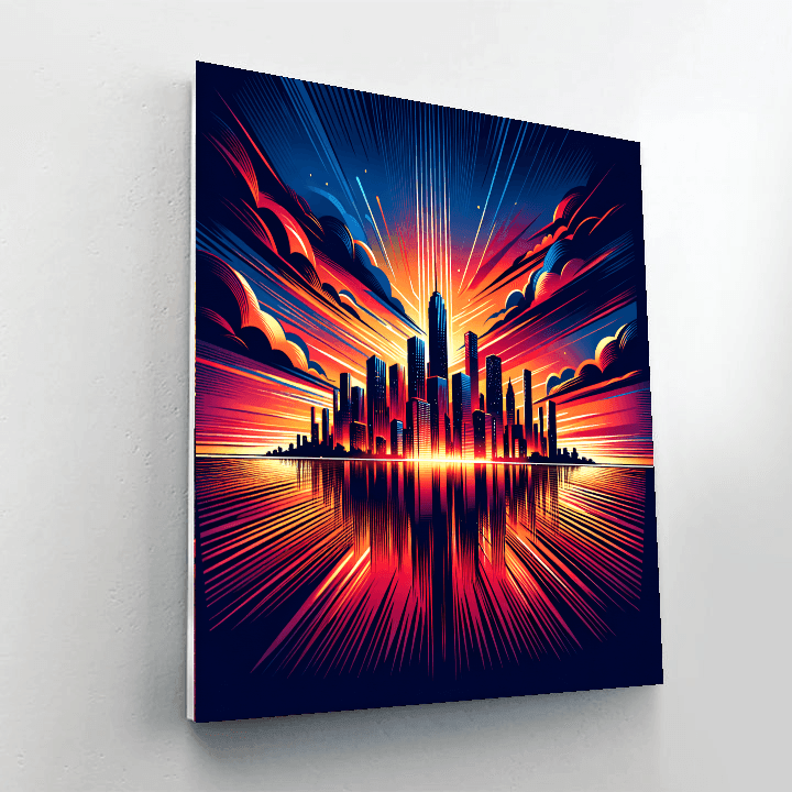 Urban Sunset Symphony DIY Paint By Numbers