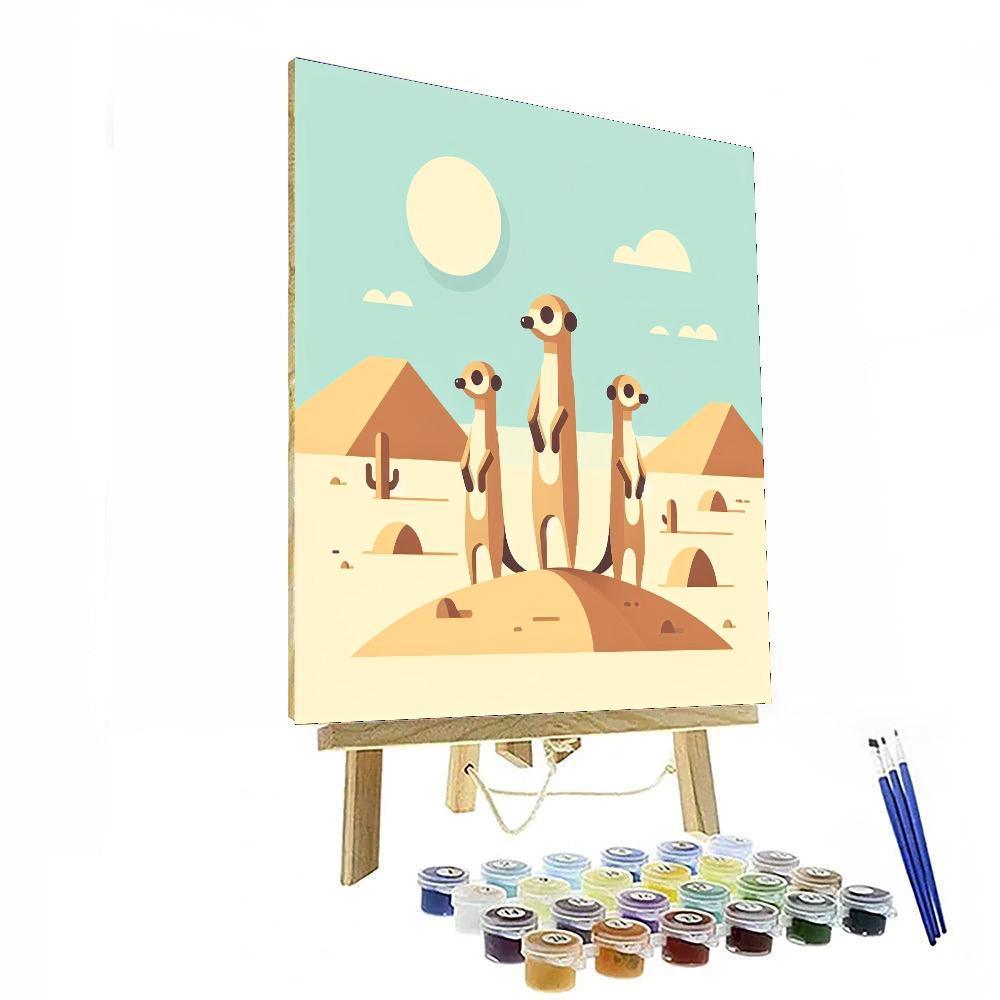Mystical Mountain Meerkats Paint By Color