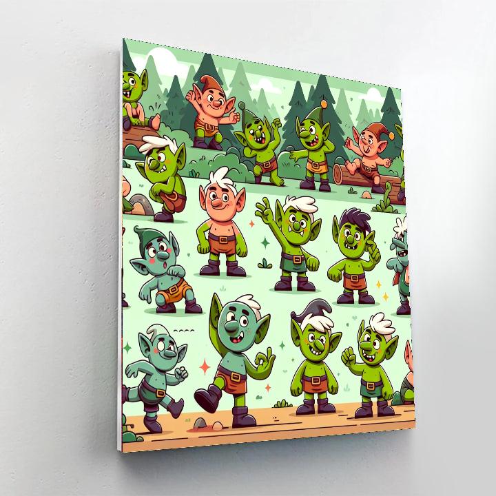 Giggling Goblins' Gathering Paint By Numbers