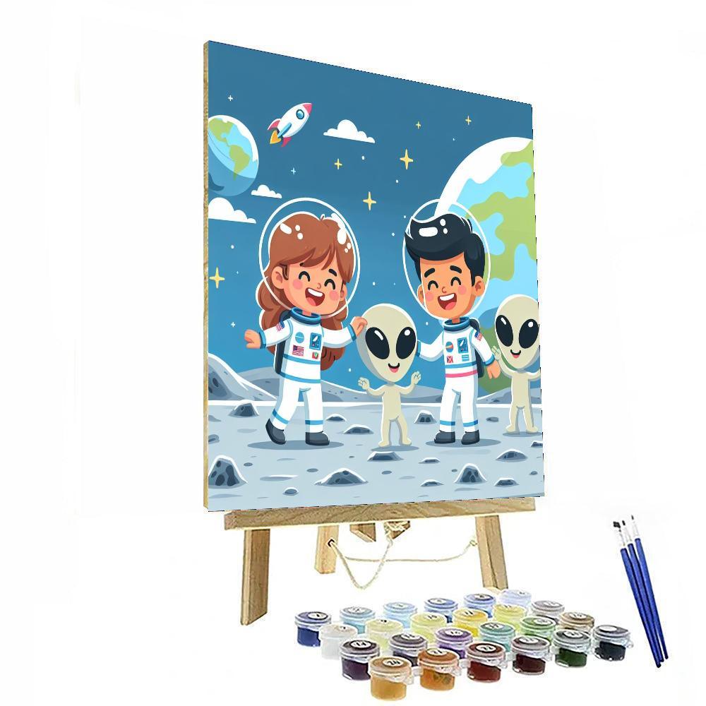 Lively Lunar Landscape Paint By Numbers Kits