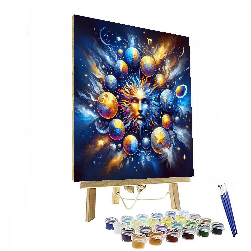 Cosmic Zodiac Signs Paint By Numbers Art