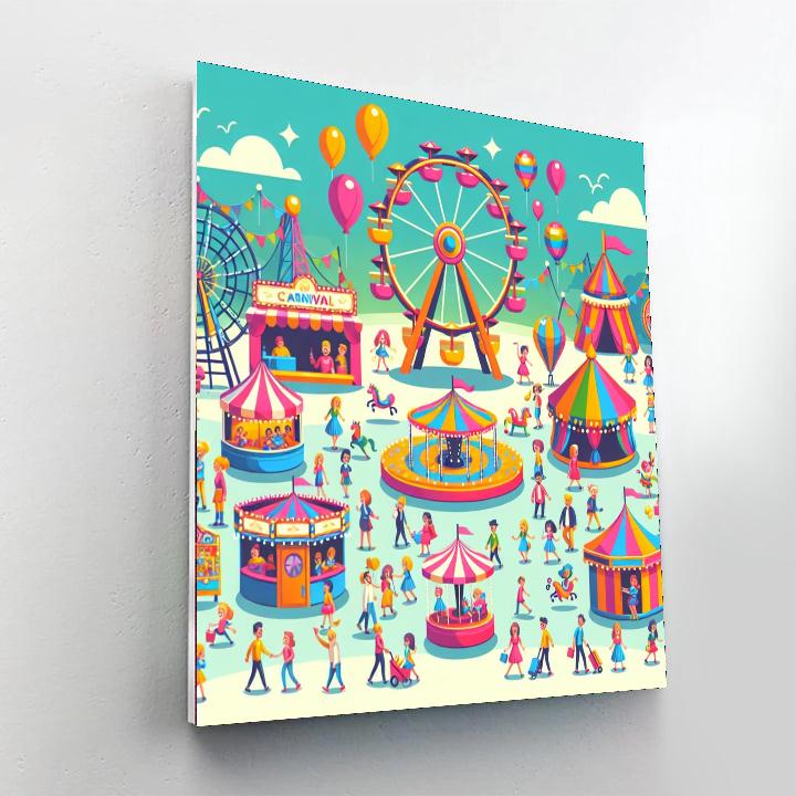 Charming Carnival Adventure Painting By Numbers Kit