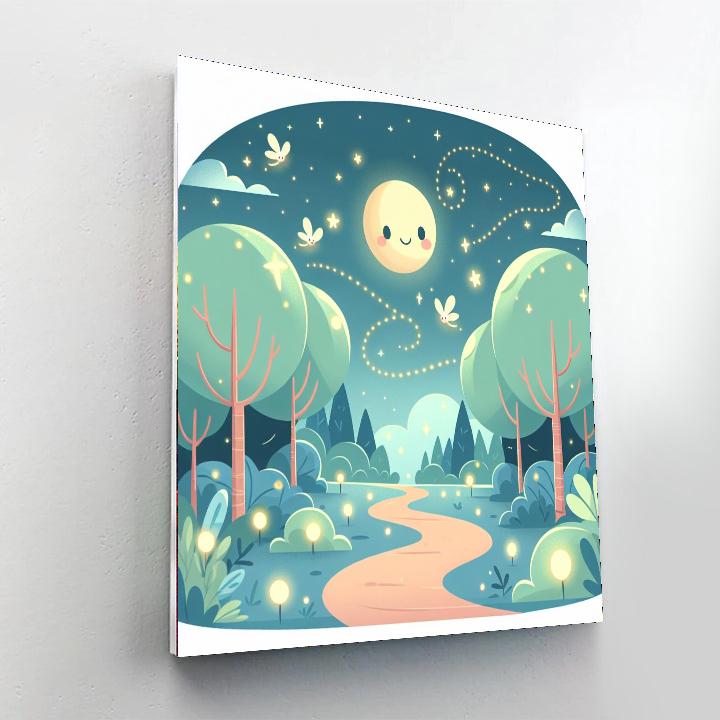 Moonlit Magical Night Number Painting