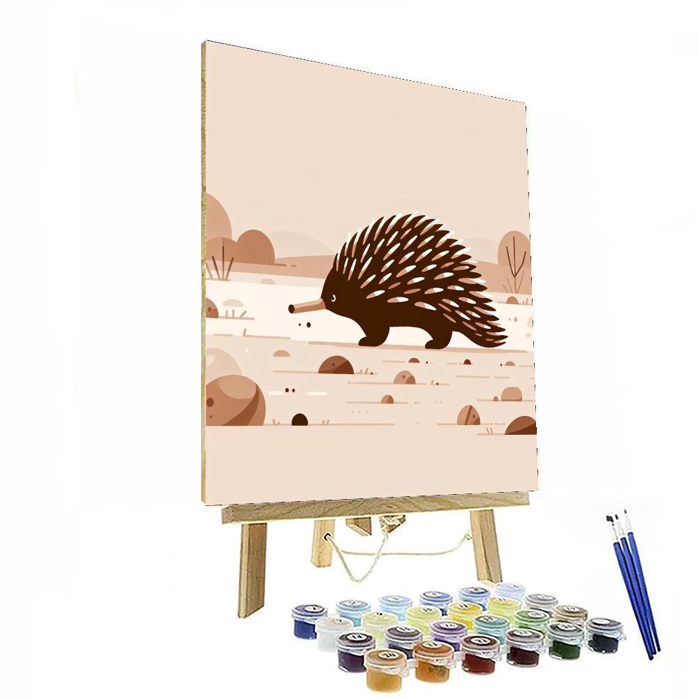 Eager Echidna Paint By Numbers Art