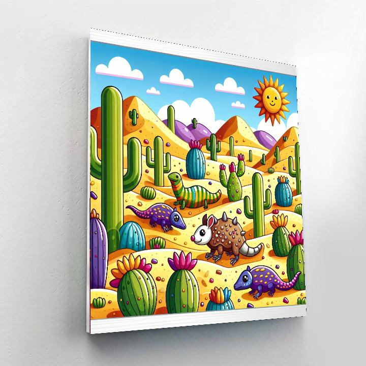 Cactus Kingdom Adventure Painting By Numbers Kit
