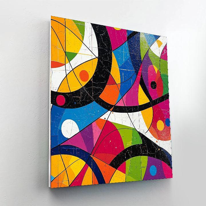 Joan Miró Inspired Harmony Of Forms  Number Painting