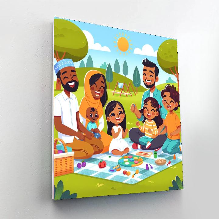 Joyful Family Adventures Painting Number Kit