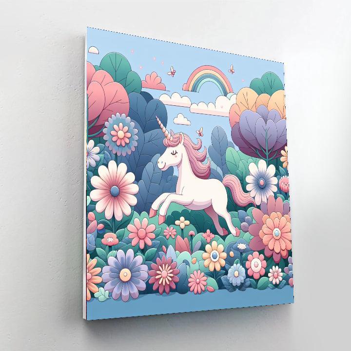 Magical Unicorn Garden - Enchanted Colors Paint By Numbers