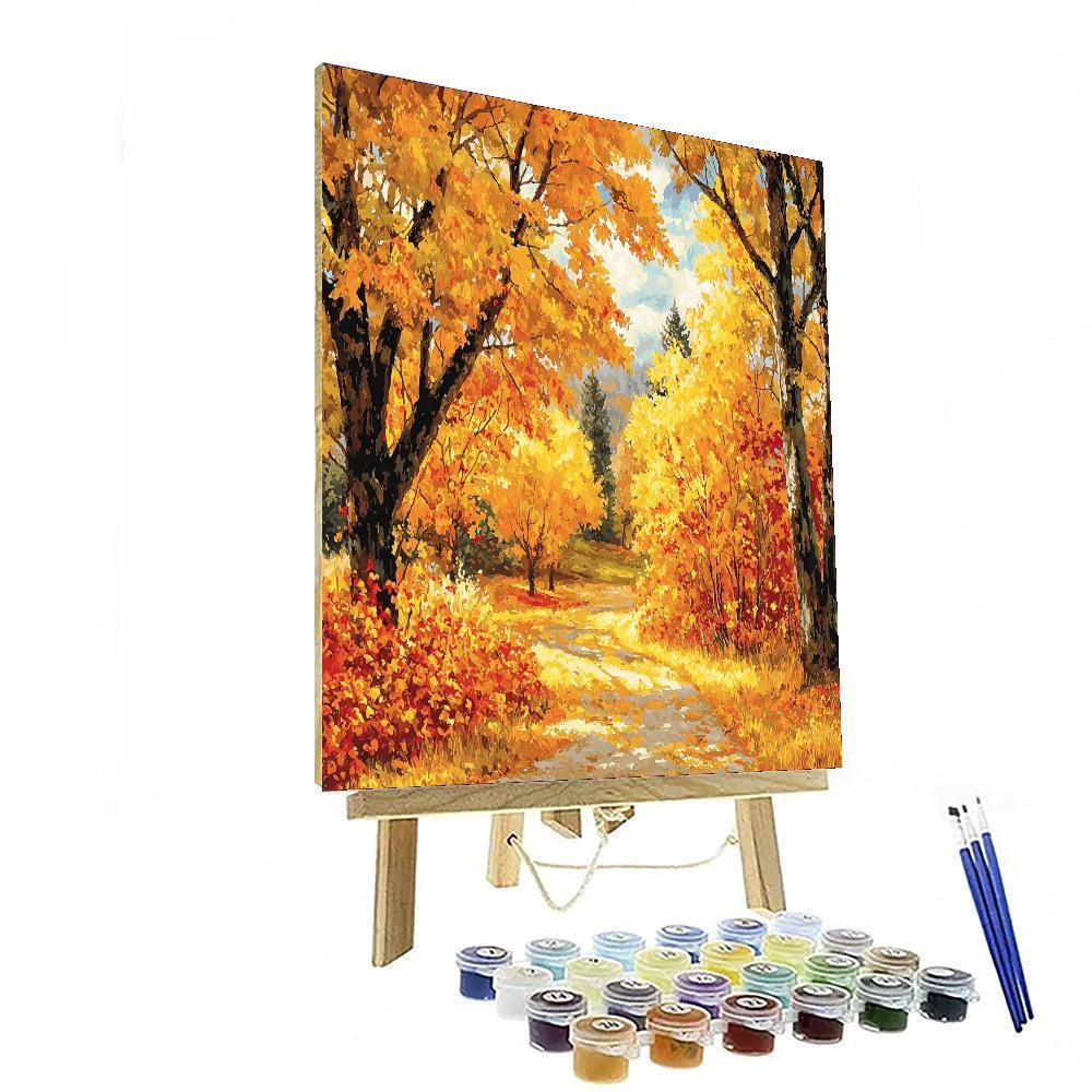 Paul Cézanne Inspired Golden Orchard Reverie  Paint By Numbers Kits