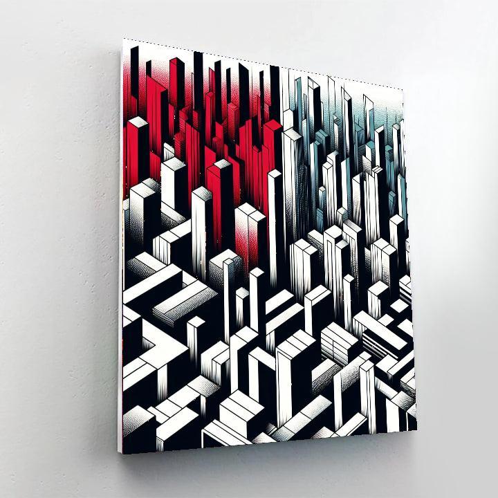 Urban Geometry Numbered Painting Kits