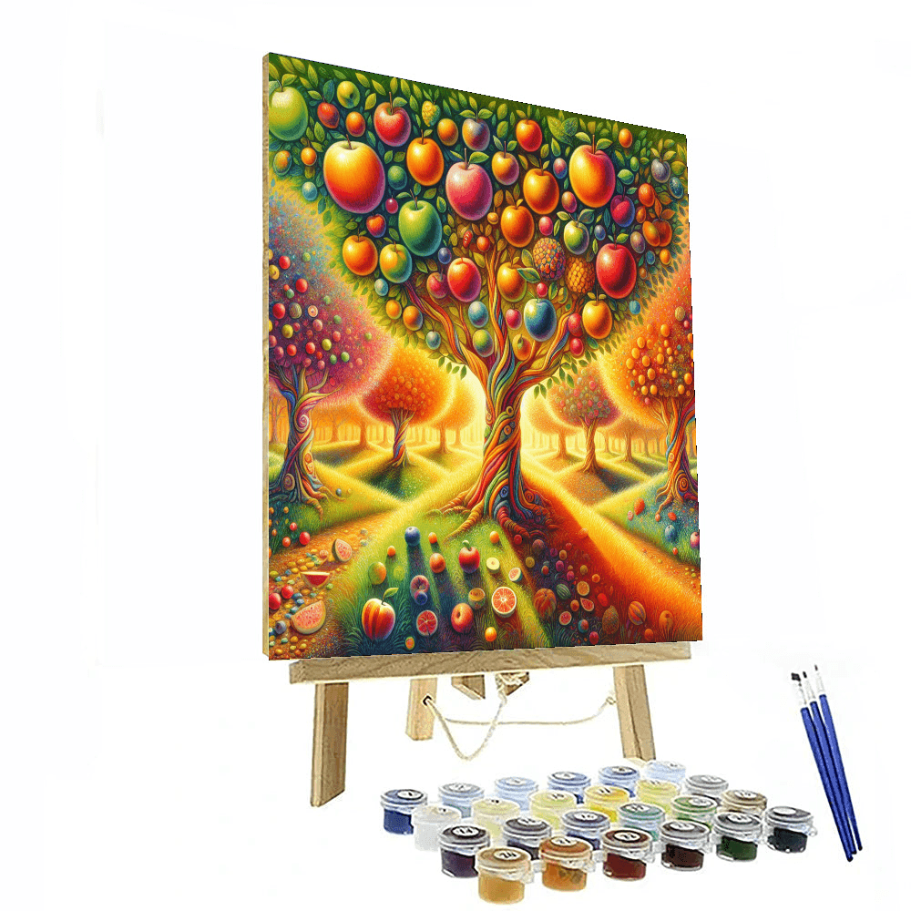 Rainbow Orchard Bliss Number Painting