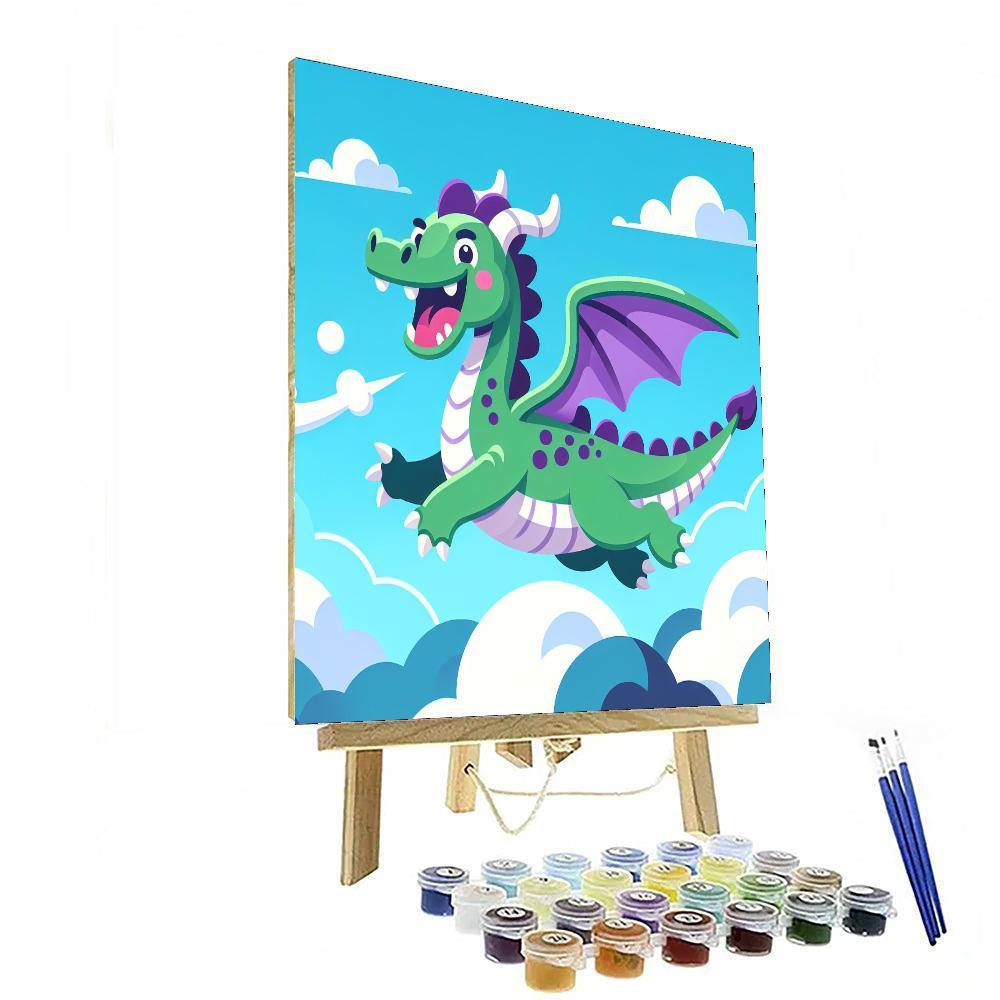 Cheerful Dragon Numbered Painting Kits