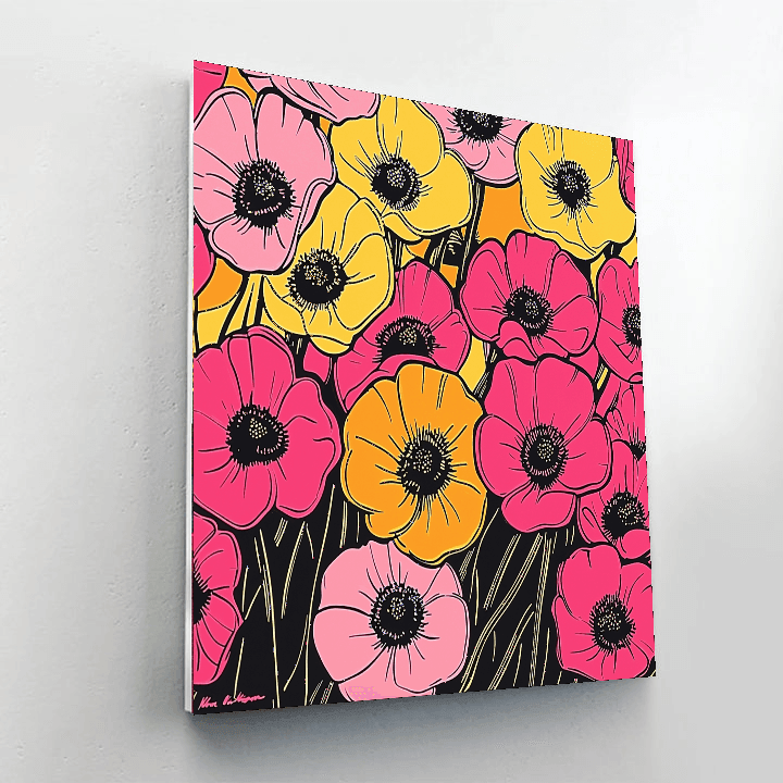 Andy Warhol Inspired Warhol's Floral Pop  Painting By Numbers Kit