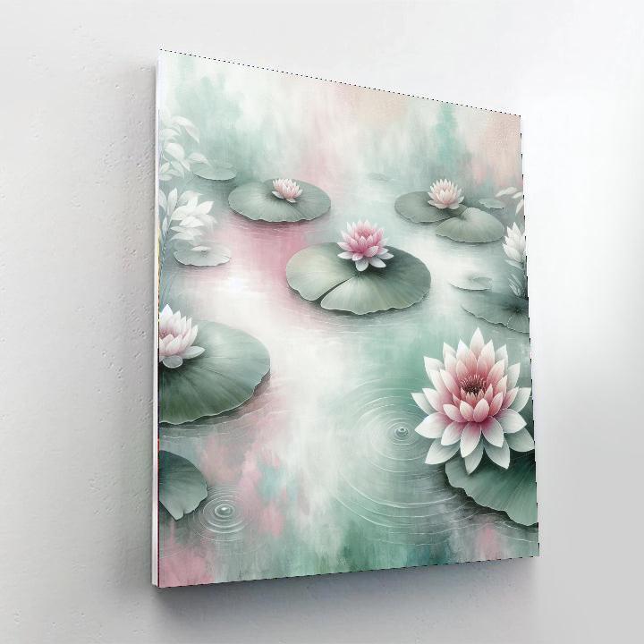 Ethereal Water Lily Oasis Paint By Color