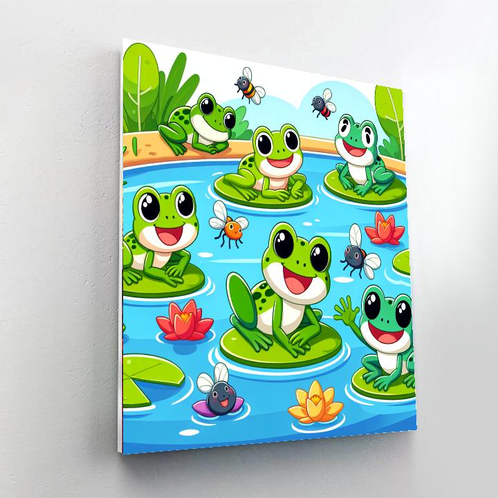 Fun-loving Frogs Numbered Painting Kits