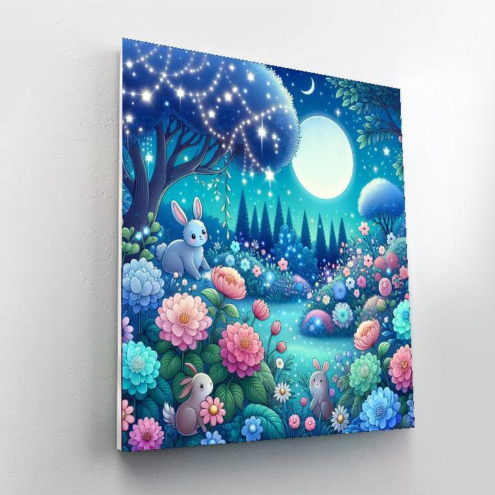 Enchanting Starlit Garden Numbered Painting Kits