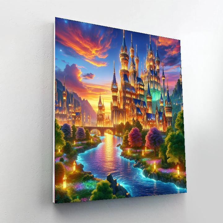 Magical Kingdom At Dusk Paint By Number