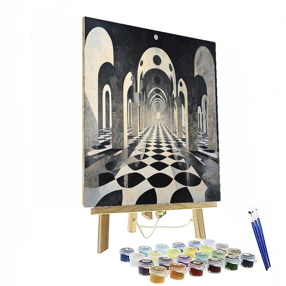 M.C. Escher Inspired Patterns Of Reflection  Paint By Numbers