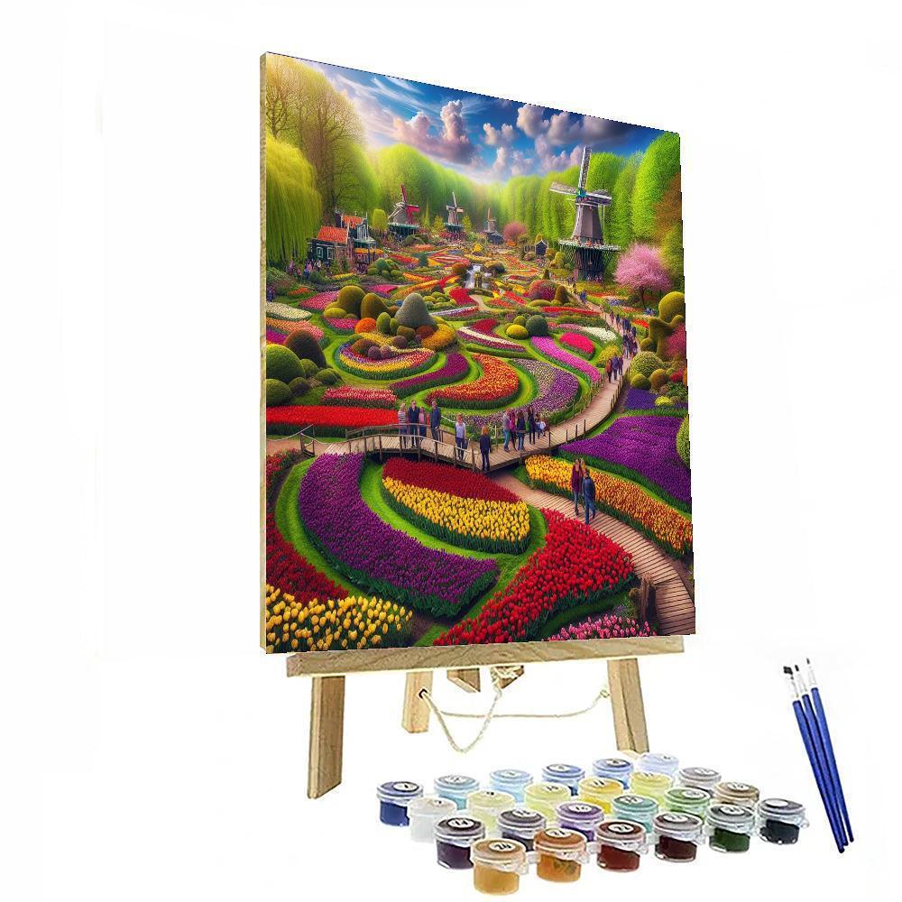 Keukenhof - Lisse, Netherlands Painting By Numbers Kit