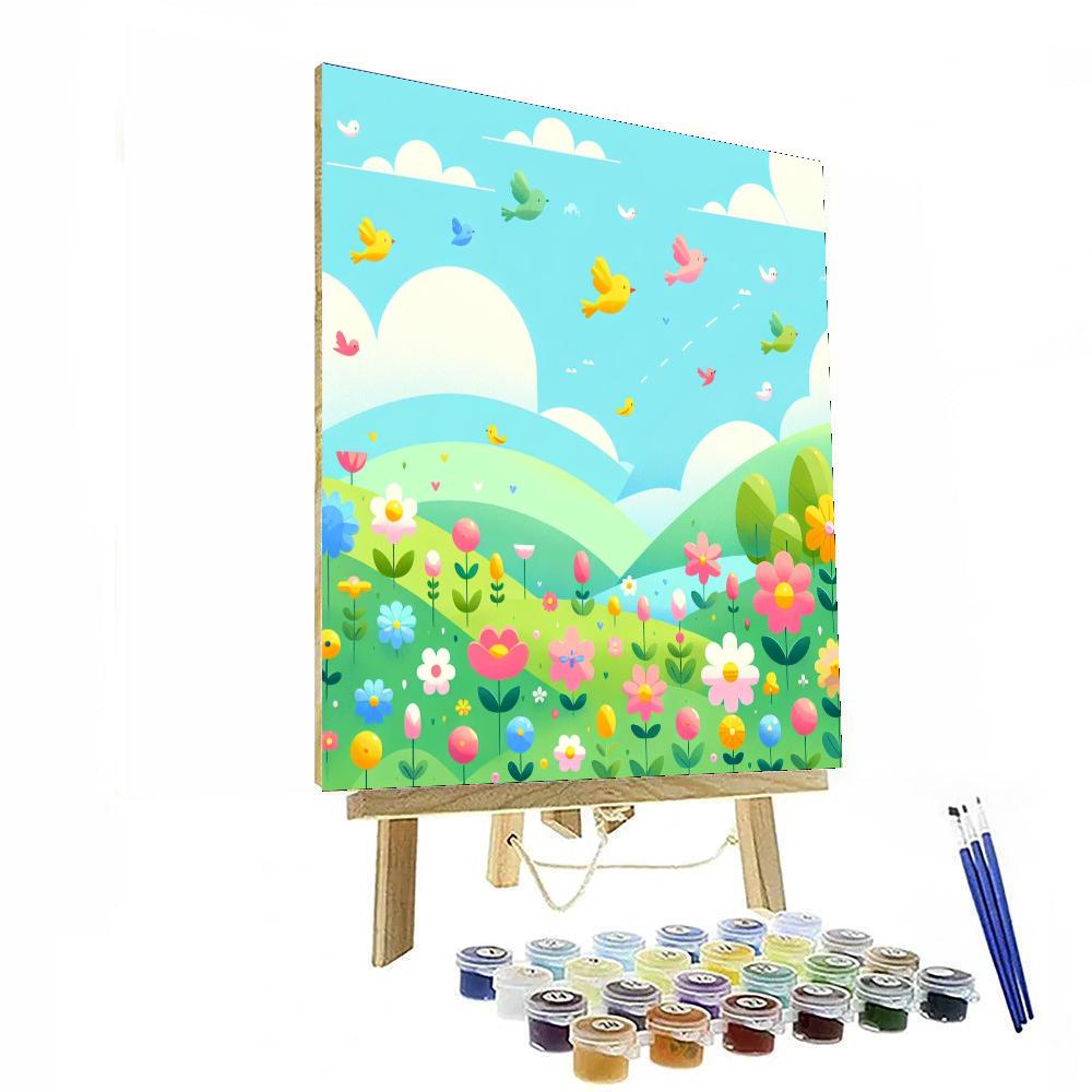 Springtime Spectacular Paint By Numbers Art