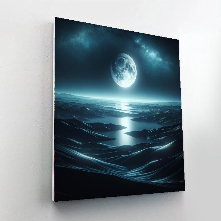 Ethereal Lunar Landscape Painting By Numbers Kit